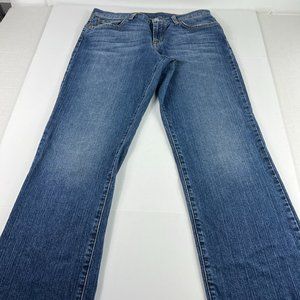 Lucky Brand Jean Women 30 Classic Fit Baby Boot Blue Faded Whisker Stretch Denim